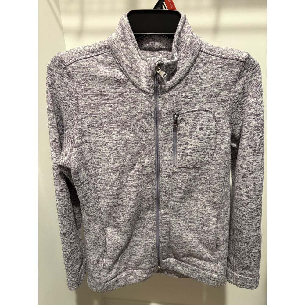 Mny Marc New York Women's Small Heathered Purple Full Zip Mock Neck Jacket - Picture 1 of 6